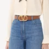Curea reversibilă cu logo Vlogo din piele de vițel lucioasă 40 mm