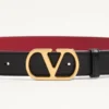 Curea reversibilă din piele de vițel lucioasă VLogo Signature – 30 mm / 1,2 in. Curea reversibilă din piele de vițel lucioasă VLogo Signature – 30 mm / 1,2 in.