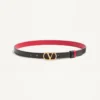 Curea reversibilă VLogo Signature din piele de vițel lucioasă – 20 mm / 1,2 in. Curea reversibilă VLogo Signature din piele de vițel lucioasă – 20 mm / 1,2 in.