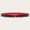 Curea reversibilă Vlogo Signature din piele de vițel lucioasă 20 mm
