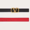 Curea reversibilă Vlogo Signature din piele de vițel lucioasă 20 mm