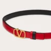 Curea reversibilă Vlogo Signature din piele de vițel lucioasă 20 mm