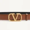 Curea reversibilă Vlogo Signature din piele de vițel lucioasă 30 mm