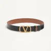 Curea reversibilă Vlogo Signature din piele de vițel lucioasă 30 mm