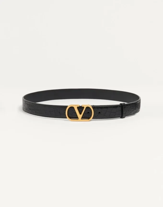Curea Vlogo Signature din piele de crocodil 30 mm Curea Vlogo Signature din piele de crocodil 30 mm