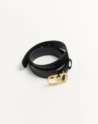 Curea Vlogo Signature din piele de crocodil 30 mm