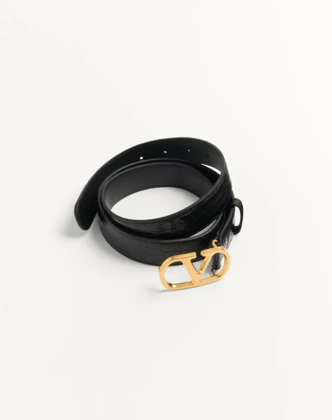 Curea Vlogo Signature din piele de crocodil 30 mm Curea Vlogo Signature din piele de crocodil 30 mm