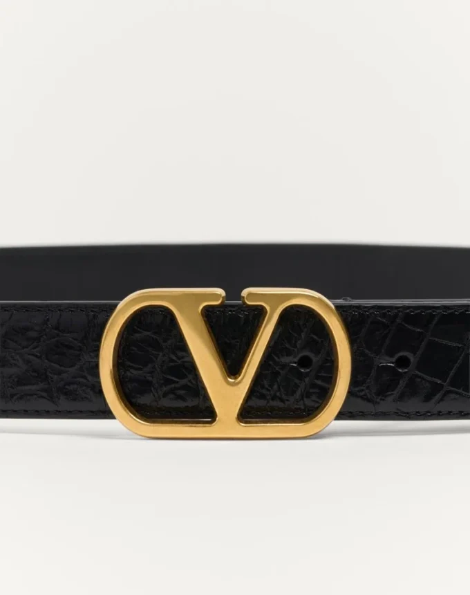 Curea Vlogo Signature din piele de crocodil 30 mm Curea Vlogo Signature din piele de crocodil 30 mm