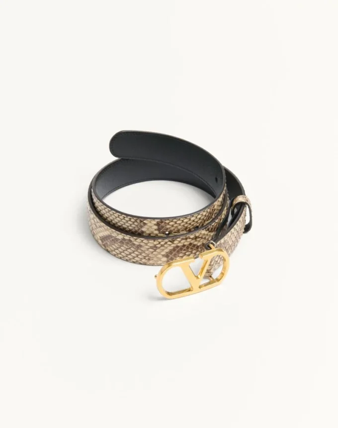Curea Vlogo Signature din piele de piton 30 mm