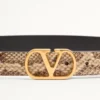 Curea Vlogo Signature din piele de piton 30 mm