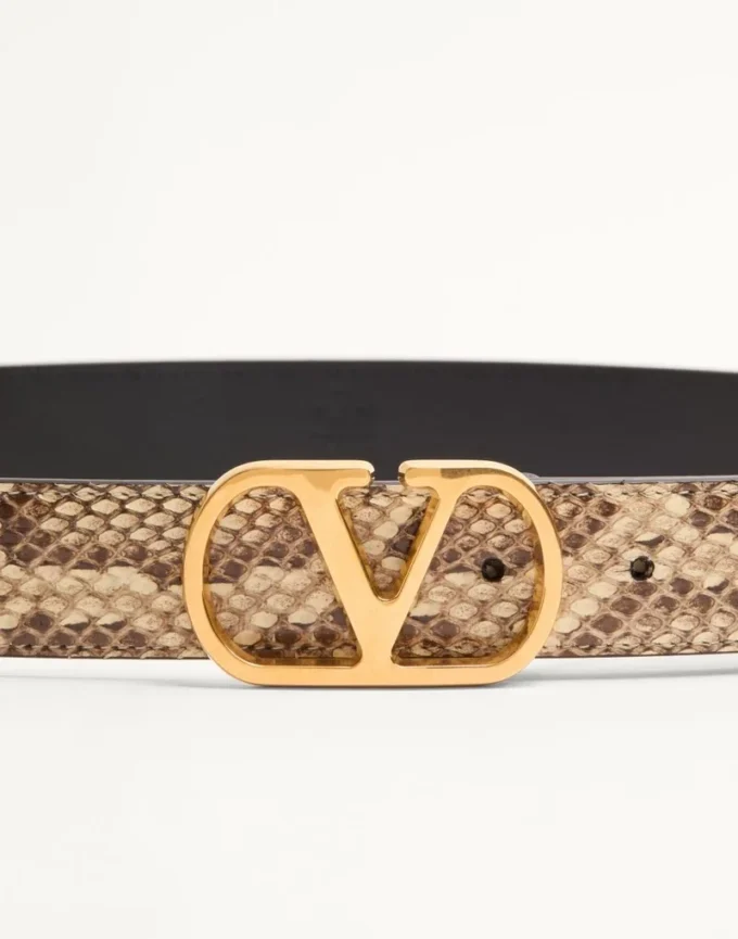 Curea Vlogo Signature din piele de piton 30 mm