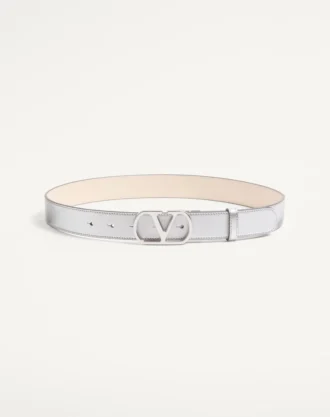 Curea Vlogo Signature din piele de vițel laminată 30 mm