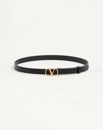 Curea Vlogo Signature din piele de vițel lucioasă 20 mm