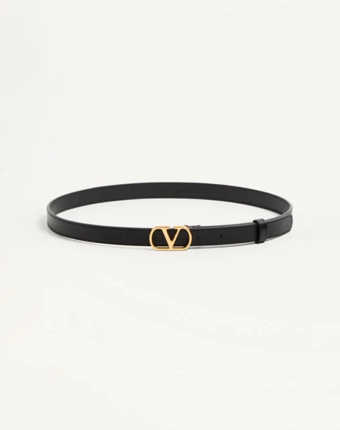 Curea Vlogo Signature din piele de vițel lucioasă 20 mm Curea Vlogo Signature din piele de vițel lucioasă 20 mm