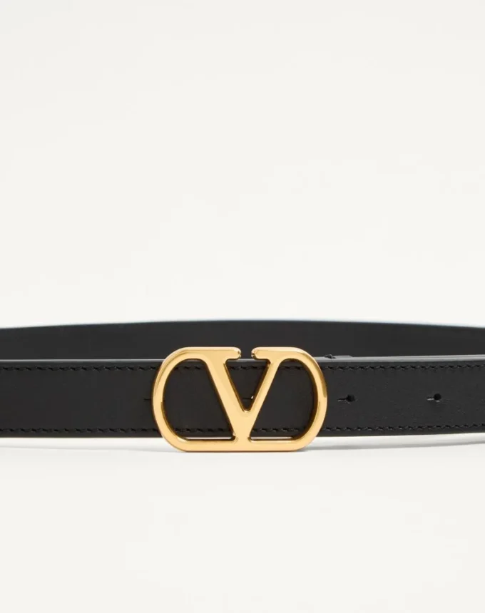 Curea Vlogo Signature din piele de vițel lucioasă 20 mm Curea Vlogo Signature din piele de vițel lucioasă 20 mm