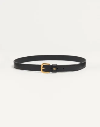 Curea Vlogo Signature din piele de vițel lucioasă 25 mm