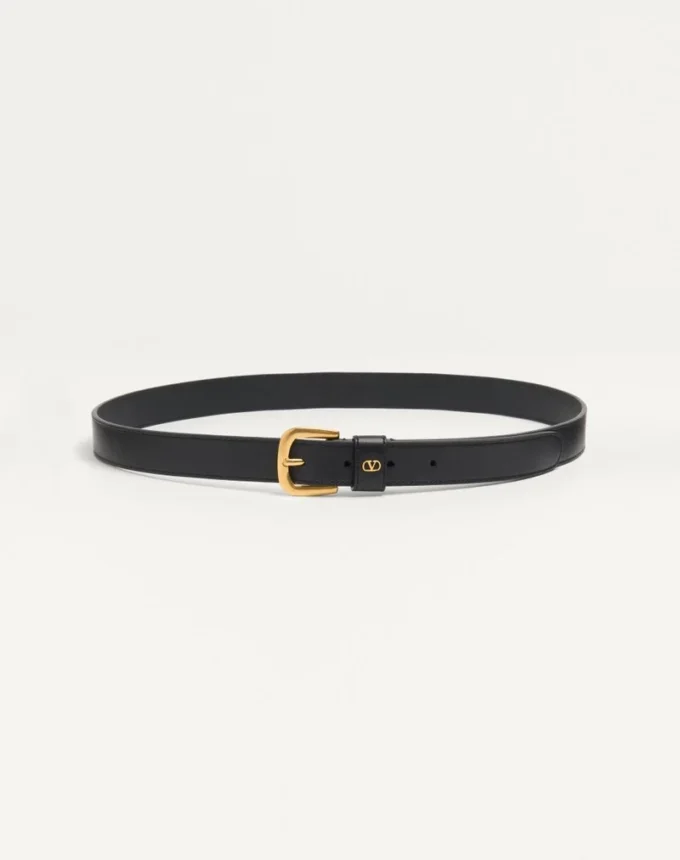 Curea Vlogo Signature din piele de vițel lucioasă 25 mm Curea Vlogo Signature din piele de vițel lucioasă 25 mm