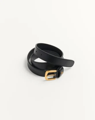 Curea Vlogo Signature din piele de vițel lucioasă 25 mm