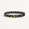 Curea VLogo Signature din piele de vițel lucioasă 30 mm Curea VLogo Signature din piele de vițel lucioasă 30 mm