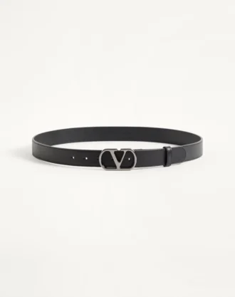 Curea VLogo Signature din piele de vițel lucioasă 30 mm