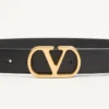 Curea Vlogo Signature din piele de vițel lucioasă 30 mm Curea Vlogo Signature din piele de vițel lucioasă 30 mm