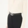 Curea VLogo Signature din piele de vițel lucioasă cu cristale 30 mm