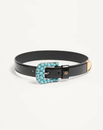 Curea Vlogo Signature din piele de vițel periată 30 mm