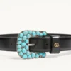 Curea Vlogo Signature din piele de vițel periată 30 mm Curea Vlogo Signature din piele de vițel periată 30 mm