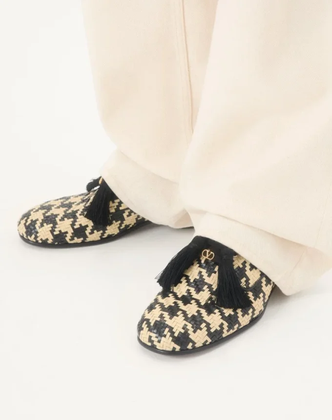 Derby Mj Blues Houndstooth din piele țesută