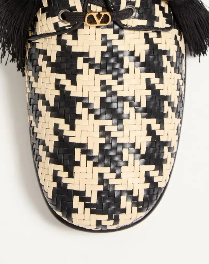 Derby Mj Blues Houndstooth din piele țesută