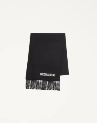 Eșarfă din lână Valentino cu broderie Chez Valentino