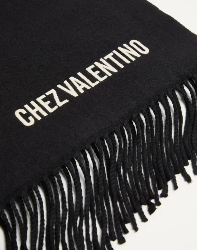 Eșarfă din lână Valentino cu broderie Chez Valentino