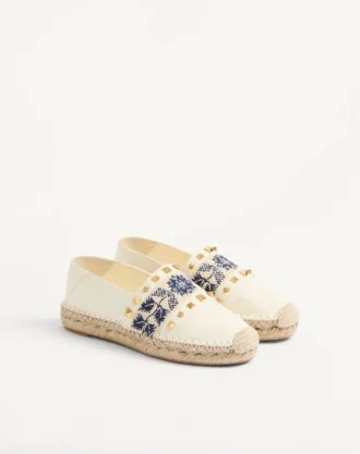 Espadrile din piele nappa cu broderie în formă de strugure 20 mm
