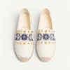 Espadrile din piele nappa cu broderie în formă de strugure 20 mm Espadrile din piele nappa cu broderie în formă de strugure 20 mm