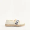 Espadrile din piele nappa cu broderie în formă de strugure 20 mm Espadrile din piele nappa cu broderie în formă de strugure 20 mm