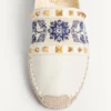 Espadrile din piele nappa cu broderie în formă de strugure 20 mm Espadrile din piele nappa cu broderie în formă de strugure 20 mm