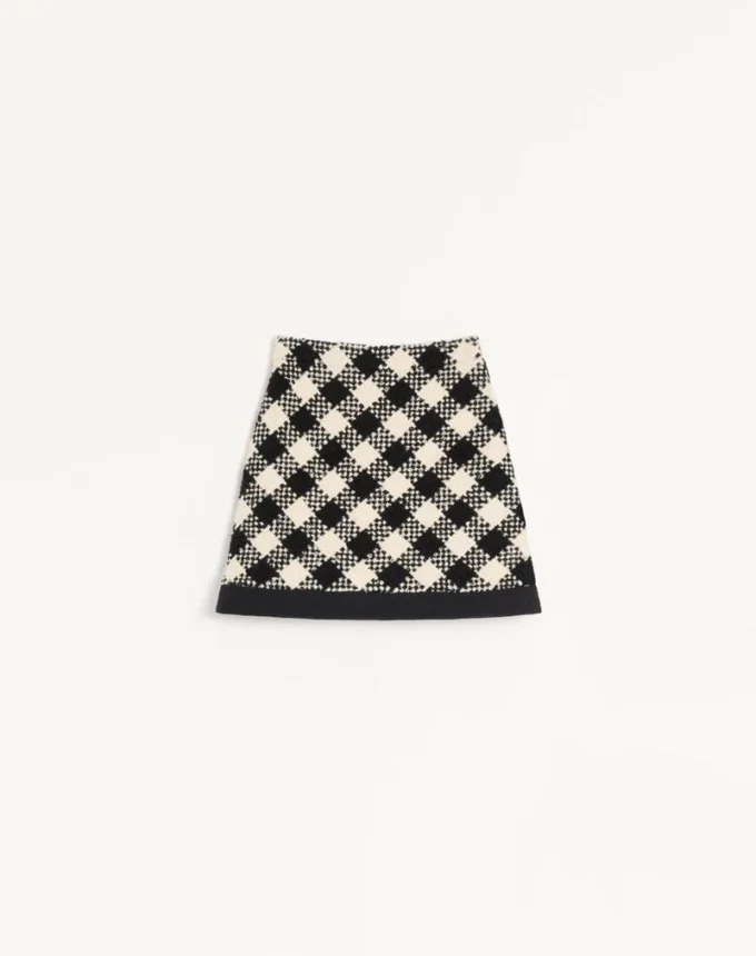 Fustă Damier Tweed Fustă Damier Tweed