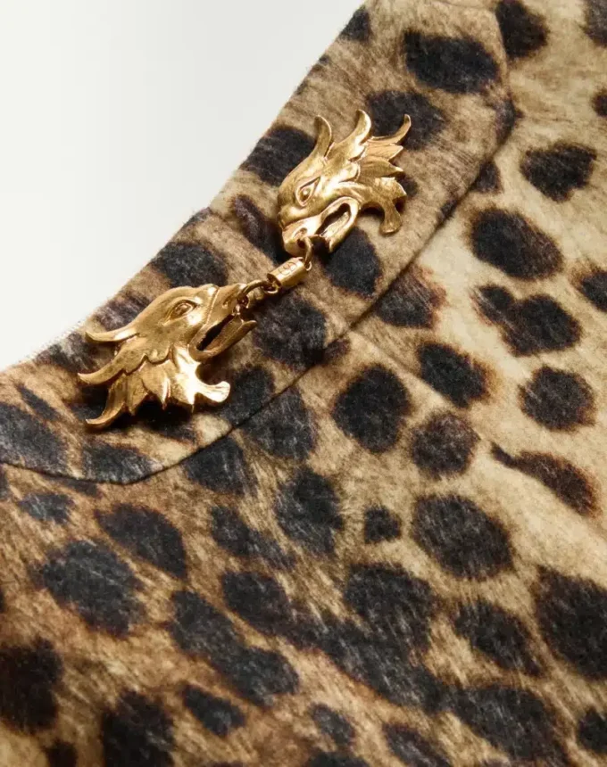 Fustă din lână cu imprimeu Jaguar Spots Fustă din lână cu imprimeu Jaguar Spots