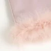 Fustă din satin cu pene Fustă din satin cu pene