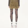 Fustă din tricot jacquard cu imprimeu animalier și lurex Fustă din tricot jacquard cu imprimeu animalier și lurex