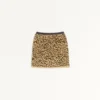 Fustă din tricot jacquard cu imprimeu animalier și lurex Fustă din tricot jacquard cu imprimeu animalier și lurex