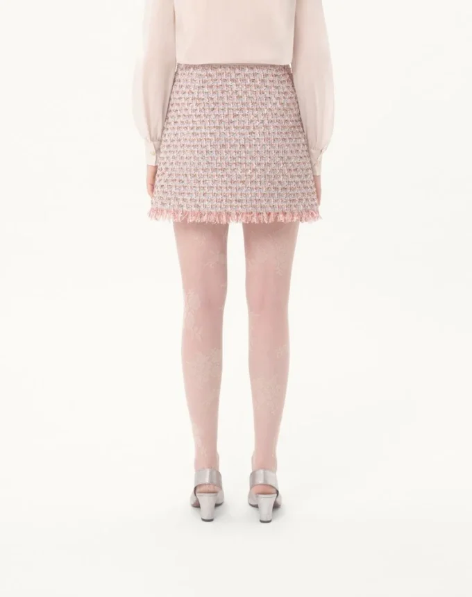 Fustă din tweed cu panglică Fustă din tweed cu panglică