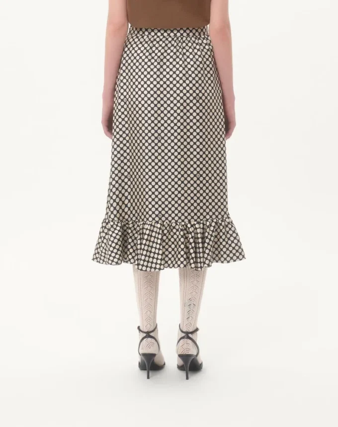 Fustă din twill cu imprimeu Plus De Pois Fustă din twill cu imprimeu Plus De Pois