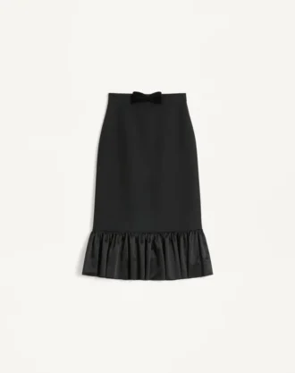 Fustă midi din crep couture Fustă midi din crep couture