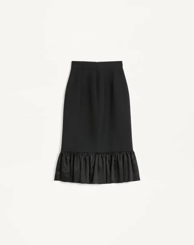 Fustă midi din crep couture Fustă midi din crep couture