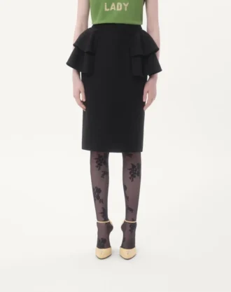 Fustă midi din crep couture Fustă midi din crep couture