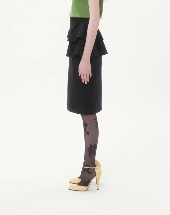 Fustă midi din crep couture Fustă midi din crep couture