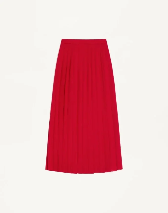 Fustă midi din georgette Fustă midi din georgette