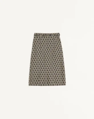 Fustă plisată din twill Toute La V Fustă plisată din twill Toute La V