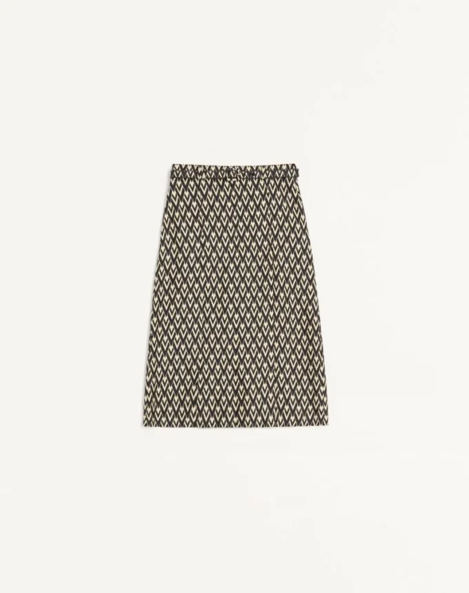 Fustă plisată din twill Toute La V Fustă plisată din twill Toute La V
